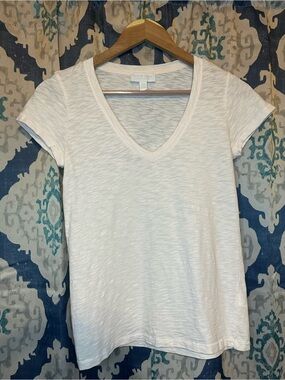 White Label White V-Neck Tee